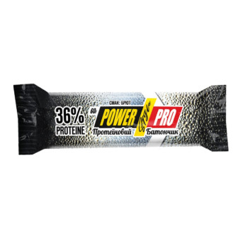 Батончик Power Pro Протеїн 36% брют без цукру 60 г