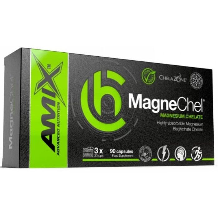 Магній бісгліцинат хелатний Amix ChelaZone MagneChel 90 капсул