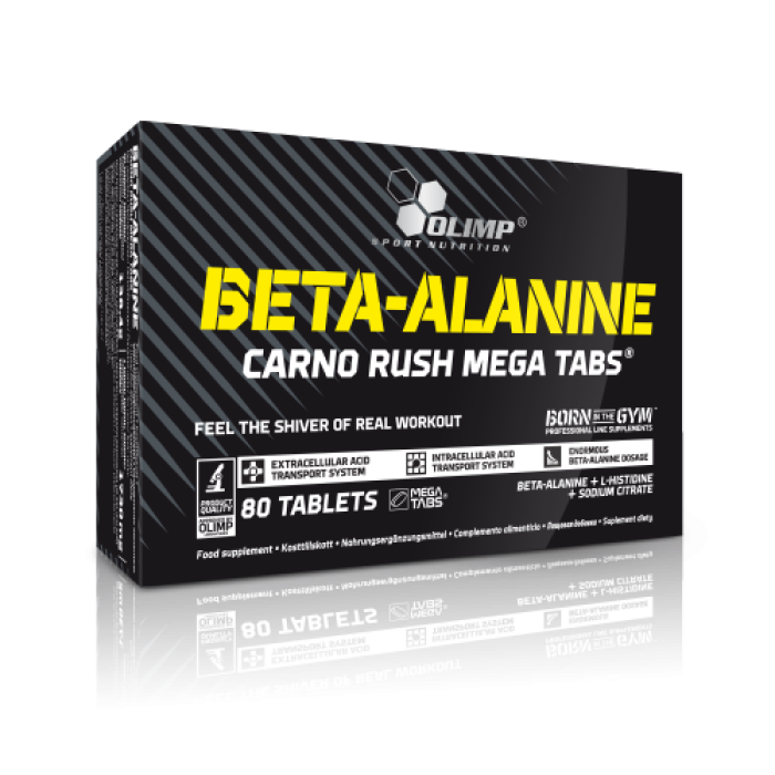 Beta-Alanin CARNO RUSH, Olimp Mega 80 таб