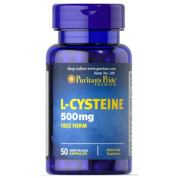 L-Цистеїн, Puritan`s Pride, L-Cysteine, 500 мг, 50 капсул