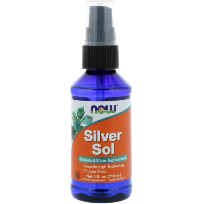 Срібло, Now Foods, Silver Sol, 118 мл