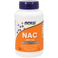 Ацетилцистеїн, Now Foods, NAC (N-acetyl-cysteine), 600 мг, 100 капсул