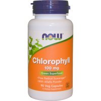 Хлорофіл, Now Foods, Chlorophyll, 90 капсул