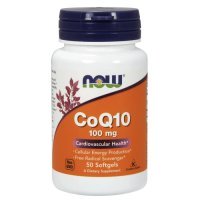 Коензим Co-Q10, Now Foods, 50 капсул, 100 мг