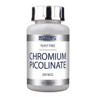 Хрому піколінат, Scitec, Chromium Picolinate, 200 мкг, 100 таблеток