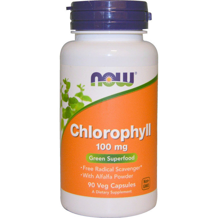 Хлорофіл, Now Foods, Chlorophyll, 90 капсул
