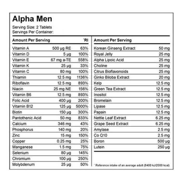 Мультивітаміни, MyProtein, Alpha Men, 120 таблеток