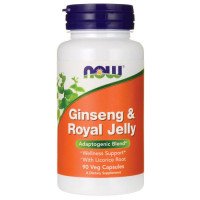 Женьшень і маточне молочко, Now Foods, Ginseng & Royal Jelly, 90 капсул
