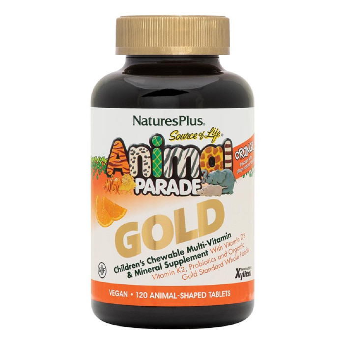 Мультивітаміни для Дітей, Смак Апельсина, Animal Parade Gold, Natures Plus, 120 жувальних таблеток