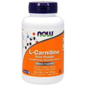 L-Карнітін, L-Carnitine, Now Foods, Порошок, 85 гр