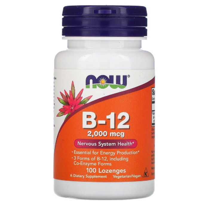 Вітамін B-12 Now Foods Vitamin B12 2000 мкг 100 льодяники