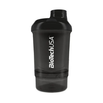 Шейкер BiotechUSA 600 мл + 250 мл + 100 мл чорний