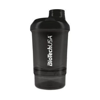 Шейкер BiotechUSA 600 мл + 250 мл + 100 мл чорний