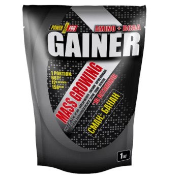Гейнер Power Pro Gainer з протеїном, з банановим смаком, 40 г