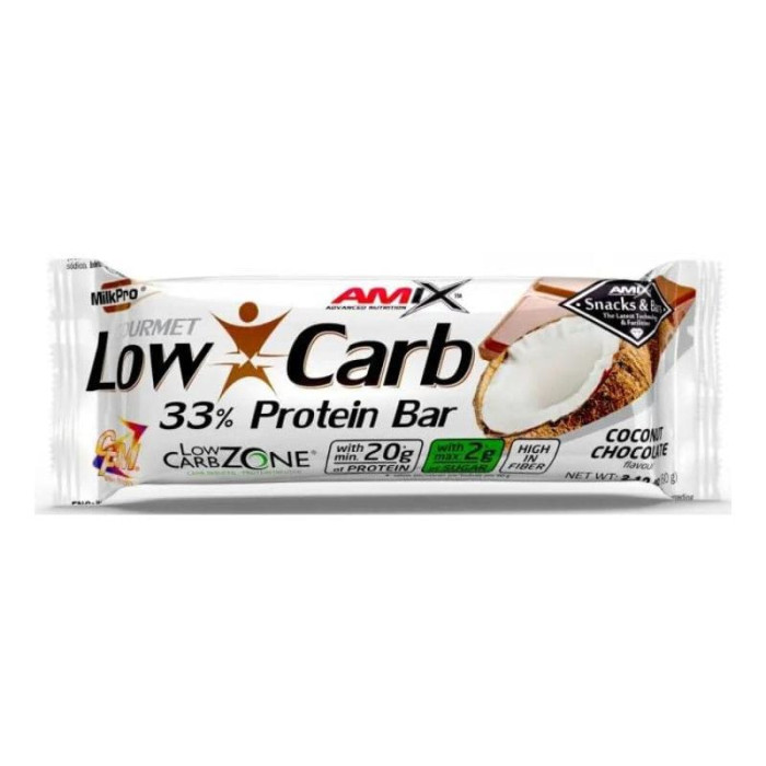 Батончик протеїновий 33%, Low carb 60 гр Amix-nutrition (кокос та шоколад)