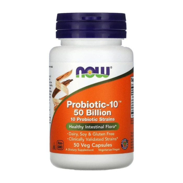Пробіотик-10 50 млрд Now Foods 50 веган капсул