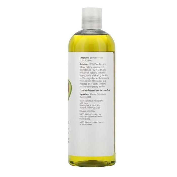 Олія авокадо Avocado Oil, Now Foods Solutions, 473 мл