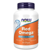 Червоний рис і Омега з CoQ10 NOW Foods, Red Omega, Red Yeast Rice with CoQ10, 90 капсул
