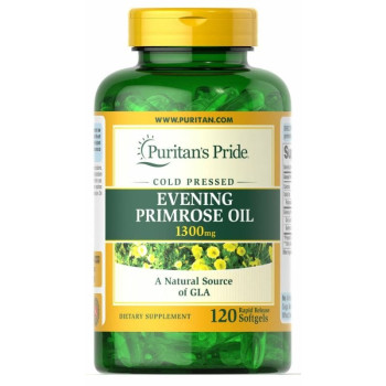 GLA Олія примули вечірньої, Puritan`s Evening Primrose Oil 1300 mg with GLA - 120 софт