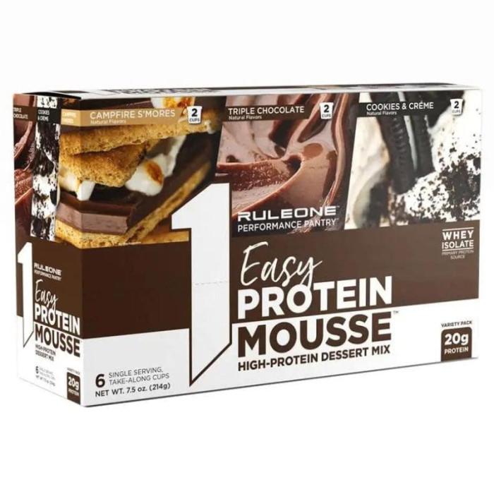 Протеїновий мус Rule One P Easy Protein Mousse 214 г (6 порцій) 3 смаки