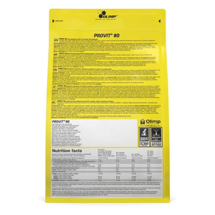 Комплексний протеїн Provit 80, Olimp, 700 г, Ваніль