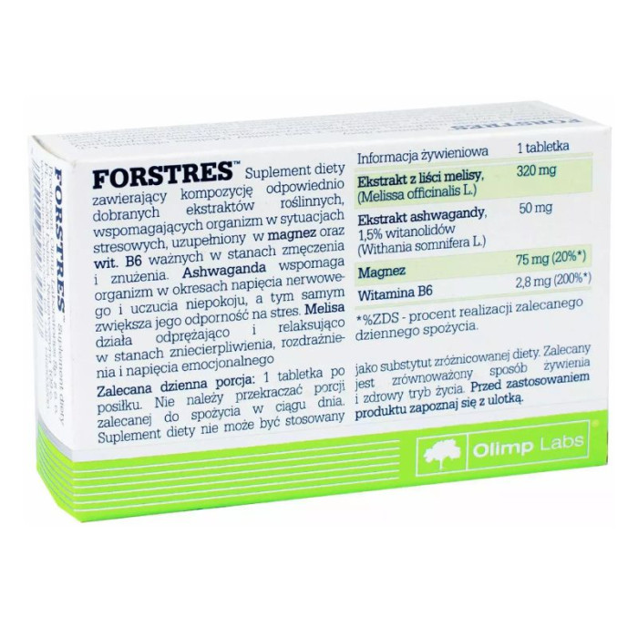 Вітамінно-мінеральний комплек з Mg+B6, OLIMP Forstres 30 tabs