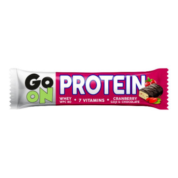 Протеїновий батончик, GoOn, Protein Whey WPC80, 50 г (журавлина+годжі), шт