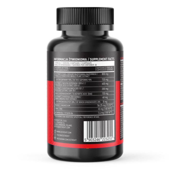 Бустер тестостерону Testo Booster OstroVit 90 caps