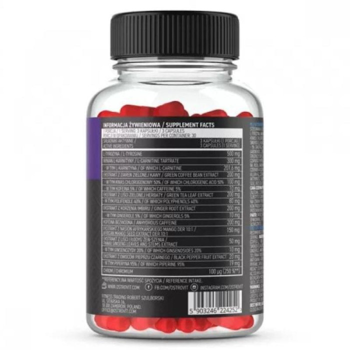 Для схуднення Fat Burner eXtreme OstroVit 90 caps