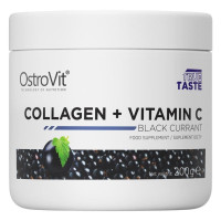 Колаген Collagen + Vitamin C OstroVit 200 g Black currant Черна смородина