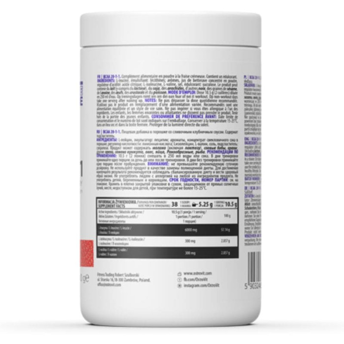 BCAA 20-1-1 OstroVit 400 g Сreamy strawberry Вершки полуниця
