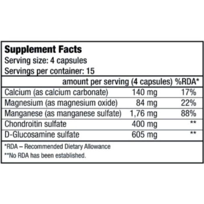Для суглобів та зв'язок Chondroitin & Glucosamine BioTechUSA 60 caps