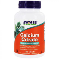 Цитрат кальцію, Now Foods, Calcium Citrate, 100 таблеток