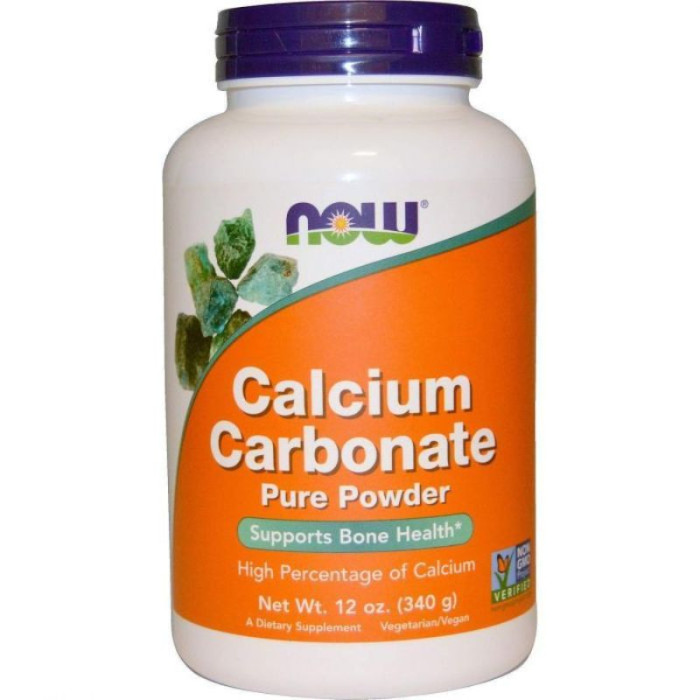 Карбонат кальцію (порошок), Calcium Carbonate, Now Foods, 340 г