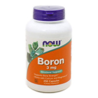 Бор, Boron, Now Foods, 3 мг, 250 капсул