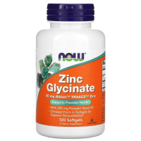 Гліцинат цинку, Zinc Glycinate, Now Foods, 120 капсул