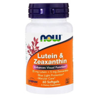 Лютеїн і зеаксантин LUTEIN & ZEAXANTHIN (LUTEMAX 2020) Now Foods 60 SGELS
