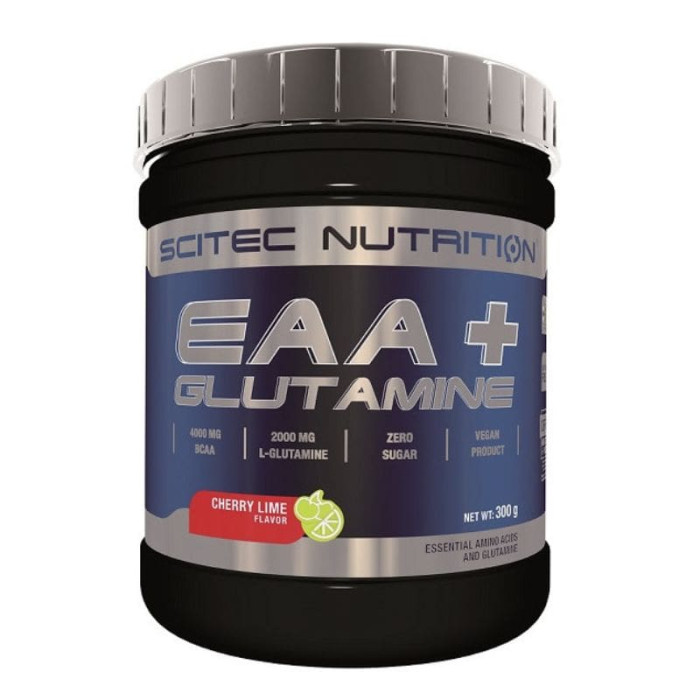 Амінокислотний комплекс EAA + Glutamine, Scitec Nutrition, 300 g, Вишня-лайм