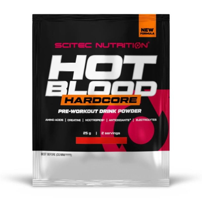 Передтренувальний комплекс Hot Blood Hardcore, Scitec Nutrition, 25 грам, Чорна смородина