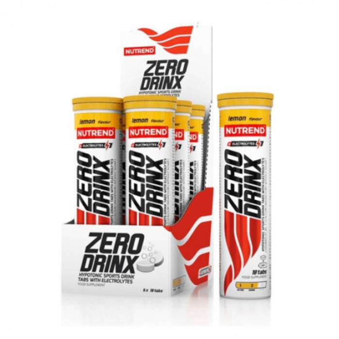 Гіпотонічний напій з електролітами в таблетках Nutrend Zero Drinx Tabs 18 таб, Лимон