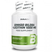Гінкго Білоба + Лецитин, BioTechUSA, Ginkgo Biloba, 90 таблеток