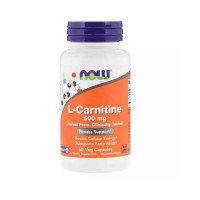 Л-карнітин тартрат, L-Carnitine, Now Foods, 500 мг 60 капсул
