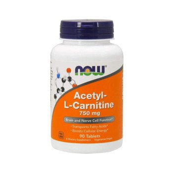 Ацетил карнітин, Acetyl-L Carnitine, Now Foods, 750 мг, 90 tablets