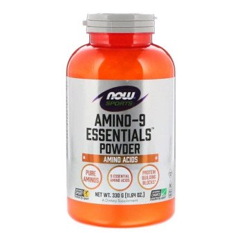 Амінокислоти у спорті, Amino-9 Essentials, Now Foods, Sports, порошок, 330 г