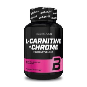 L-Карнітин, BioTechUSA, L-Carnitine+Chrome , 60 капсул