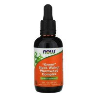Комплекс зеленого (незрілого) чорного горіха і полину Green Black Walnut Wormwood Complex, Now Foods, 59 мл