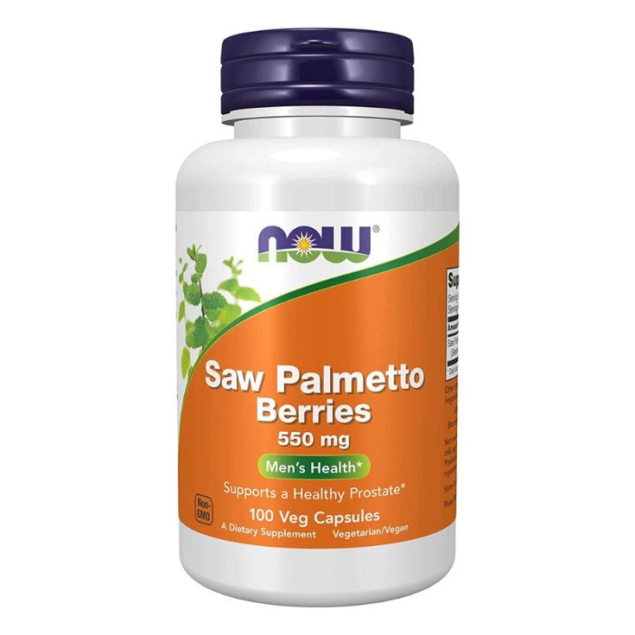 Со Пальметто, Saw Palmetto, Now Foods, ягоди, 550 мг, 100 капсул