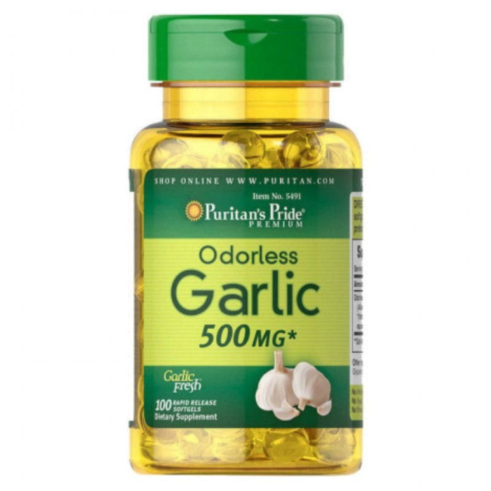 Часник без запаху Puritan`s Odorless Garlic 500 mg - 100 софт