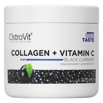 Колаген Collagen + Vitamin C OstroVit 200 g Black currant Черна смородина
