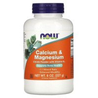Кальцій та магній, Calcium & Magnesium, Now Foods, 1:1, 227 г